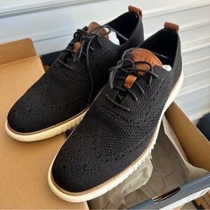 Cole Haan Hann Black/Ivory 2.ZEROGRAND Stitchlite Wingtip Oxfords Size 9